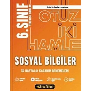 Startfen Yayınları 6. Sınıf Sosyal Bilgiler 32 Hamle Haftalık Kazanım Denemeleri