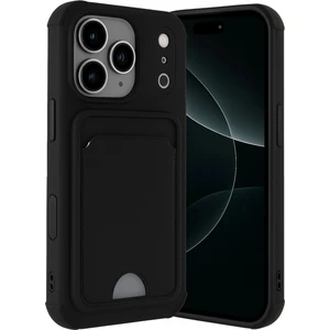 iPhone 17 Pro Max ile Uyumlu Kılıf Tpu Silikon, Kamera Korumalı, Kartlık Bölmeli Card Case