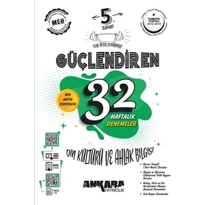 Ankara Yayıncılık 5. Sınıf Din Kültürü ve Ahlak Bilgisi Güçlendiren 32 Haftalık Denemeleri
