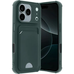 iPhone 17 Pro ile Uyumlu Kılıf Tpu Silikon, Kamera Korumalı, Kartlık Bölmeli Card Case