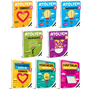 Arı Yayıncılık 3. Sınıf Atölyem Seti 8 Kitap Türkçe Matematik Fen Bilimleri Hayat Bilgisi