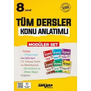 Ankara Yayıncılık 8. Sınıf Tüm Dersler Konu Anlatımlı Modüler Set