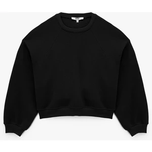Regular Fit Üç Iplik Uzun Kollu Bisiklet Yaka Basic Sweatshirt