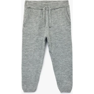 Beli Bağcıklı Basic Triko Pantolon