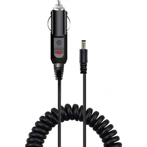 12V 2A Spiral Kablolu Çakmak Şarj Aleti 5.5x2.5mm Uçlu Sigortalı Çok Amaçlı Oto Çakmak Adaptörü