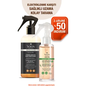 2'li Vegan Saç Spreyi - Biberiyeli Saç Bakım Suyu - 7 Doğal Aktifli - Keratin ve Kolajen İçerikli Set