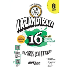 Ankara Yayıncılık 8.Sınıf  LGS Din Kültürü Kültürü ve Ahlak Bil Kazandıran 16 Haftalık Kazanım Denemeleri