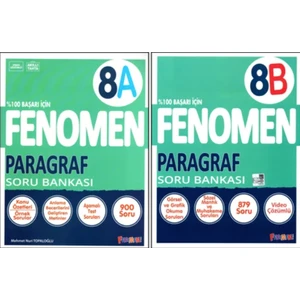Fenomen Yayıncılık Fenomen 8. Sınıf Lgs Paragraf Soru Bankası (A)+(B) Kitabı 2 Kitap