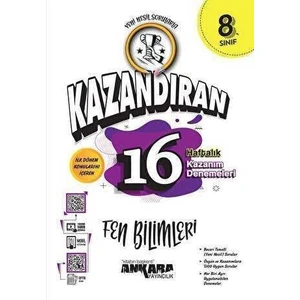 Ankara Yayıncılık 8.Sınıf  LGS Fen Bilimleri Kazandıran 16 Haftalık Kazanım Denemeleri