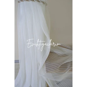 Sıralı Çelik Keten Salon ve Misafir Odalarına Uygun 1/2 Seyrek Pileli Ütü Istemeyen Tül Perde