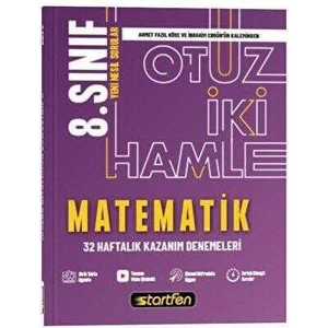 Startfen Yayınları 8. Sınıf Matematik 32 Hamle Kazanım Denemeleri