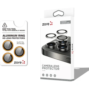 iPhone 17 Pro Zore CL-12 Premium Safir Parmak İzi Bırakmayan Anti-Reflective Kamera Lens Koruyucu