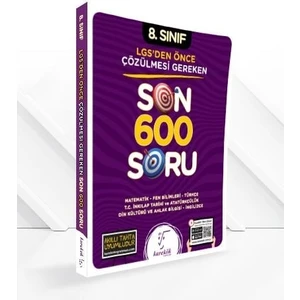 Karekök Yayıncılık 8. Sınıf LGS'den Önce Çözülmesi Gereken Son 600 Soru
