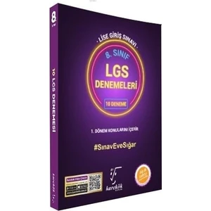 8. Sınıf LGS 1. Dönem Konuları 10 Deneme Sınavı Seti