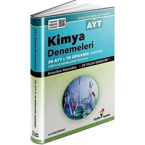 Aydın Yayınları AYT 30 Kimya Deneme Kitabı Üniversite Hazırlık İçin 143 Sayfa 2023 Basımı