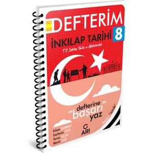 Arı Yayıncılık 8.Sınıf Sosyalimo Inkılap Tarihi Yeni Nesil Defterim Yeni 2025 BASKI
