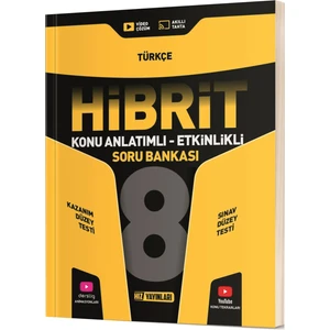 Hız Yayınları 8. Sınıf Türkçe Konu Anlatımlı Etkinlikli Hibrit Soru Bankası