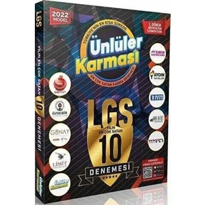 Ünlüler Karması 8. Sınıf 2025 LGS 1. Dönem Tüm Dersler 10'lu Deneme Seti – Tamamı Video Çözümlü Sınav Hazırlık