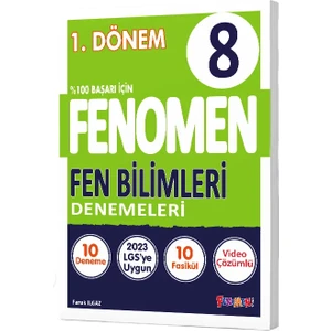 Fenomen Yayınları 8. Sınıf Fen Bilimleri Deneme Seti 10 Adet 2023 LGS Hazırlığı