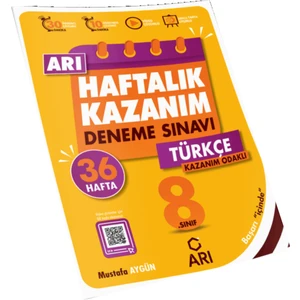 Arı Yayıncılık 8.Sınıf Türkçe Haftalık Kazanım Denemeleri