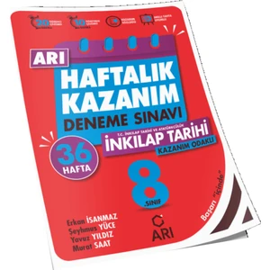 Arı Yayıncılık 8.Sınıf T.C. İnkılap Tarihi ve Atatürkçülük Haftalık Kazanım Denemeleri