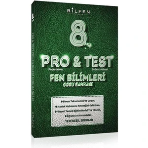 Bilfen Yayınları 8. Sınıf Fen Bilimleri Pro&Test Soru Bankası