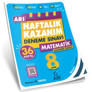 Arı Yayıncılık 8.Sınıf Matematik Haftalık Kazanım Denemeleri