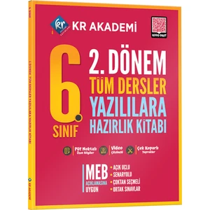 Kr Akademi Yayınları 6. Sınıf 2. Dönem Tüm Dersler Yazılılara Hazırlık Kitabı