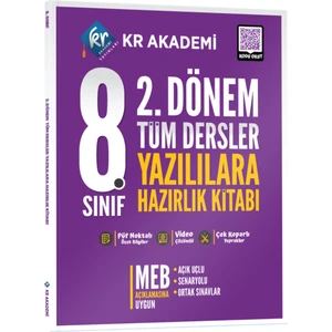 Kr Akademi Yayınları 8. Sınıf 2. Dönem Tüm Dersler Yazılılara Hazırlık Kitabı