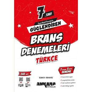 Ankara Yayıncılık 7. Sınıf Türkçe Güçlendiren Branş Denemeleri