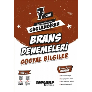 Ankara Yayıncılık 7. Sınıf Sosyal Bilgiler Güçlendiren Branş Denemeleri