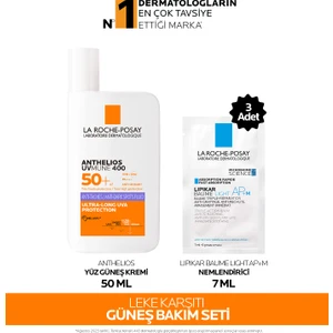 La Roche-Posay Leke Karşıtı Güneş Bakım Seti:anthelios Anti-Dark Spots Fluid SPF50+50 Ml&lipikar Nemlendirici 7mlx3