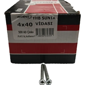 Sunta Vidası 4 x 40 (500 Adet)