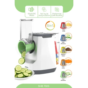 SHB-7505 5'i 1 Arada Otomatik Doğrayıcı-Rende- Dilimleme Makinesi