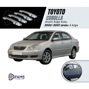Fams Otomotiv  Toyota Corolla Krom Kapı Kolu 4 Kapı 2000-2007 Paslanmaz Çelik