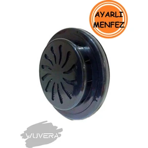 Siyah Doğalgaz Ayarlı Cam Menfezi /aç-Kapa Soğuk Havayı Engeller