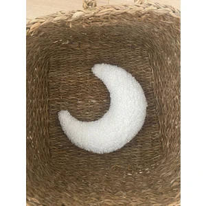 Teddy Ay Yastık Beyaz Bebek/çocuk Odası Dekoratif Yastık