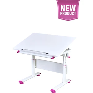 Mini  Simple Çalışma Masası, Yükseklik Ayarlı Çalışma Masası, Kız-Erkek Çocuk Beyaz Ders Çalışma Masası