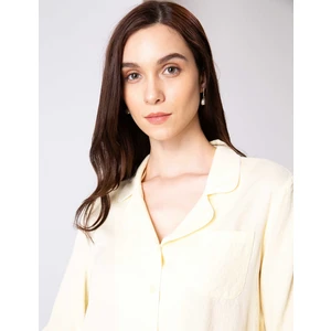 Pierre Cardin Kadın Açık Sarı Uzun Kollu Gömlek 50204411-VR004