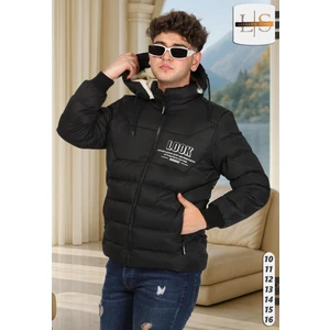 Lasgaris Jeans Lasgaris Jeans Erkek Çocuk Petekli Kapüşonlu Şişme Mont (Peluş Astarlı)