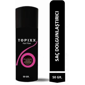 Topixx Hair Fiber Med Brown/Orta Kahve 50 Gr. Saç Tozu Topik ,saç  Kapatıcı Toz