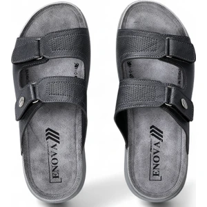 Şık ve Rahat Erkek Terlik – Ortopedik Taban-Gri