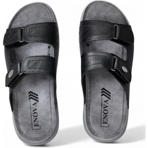 Şık ve Rahat Erkek Terlik – Ortopedik Taban-Gri