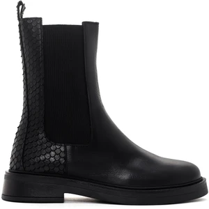 Kadın Siyah Deri Chelsea Bot 25WFD200414