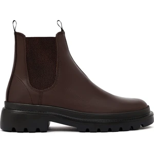 Erkek Kahverengi Deri Casual Chelsea Bot 25WFD680718