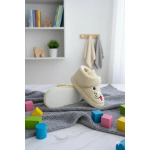 Sevimli Hayvanlar Cırtlı Kaydırmaz Taban Kreş Ev Okul Ayakkabısı Bebek Çocuk Panduf Ev Botu