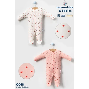 Heart Pattern 2’li Yenidoğan Kız Bebek Tulum