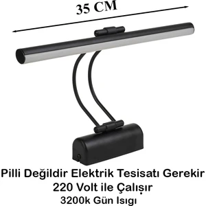 Flüt Aplik 35 cm LED Duvar Lambası 3200K Gün Işığı