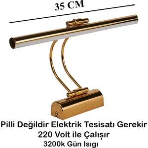 Flüt Aplik 35 cm LED Duvar Lambası 3200K Gün Işığı