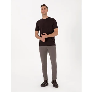 Pierre Cardin Erkek Vizon Slim Fit Beli Lastikli Kordonlu Jogger Kanvas Pantolon 50317281-VR052